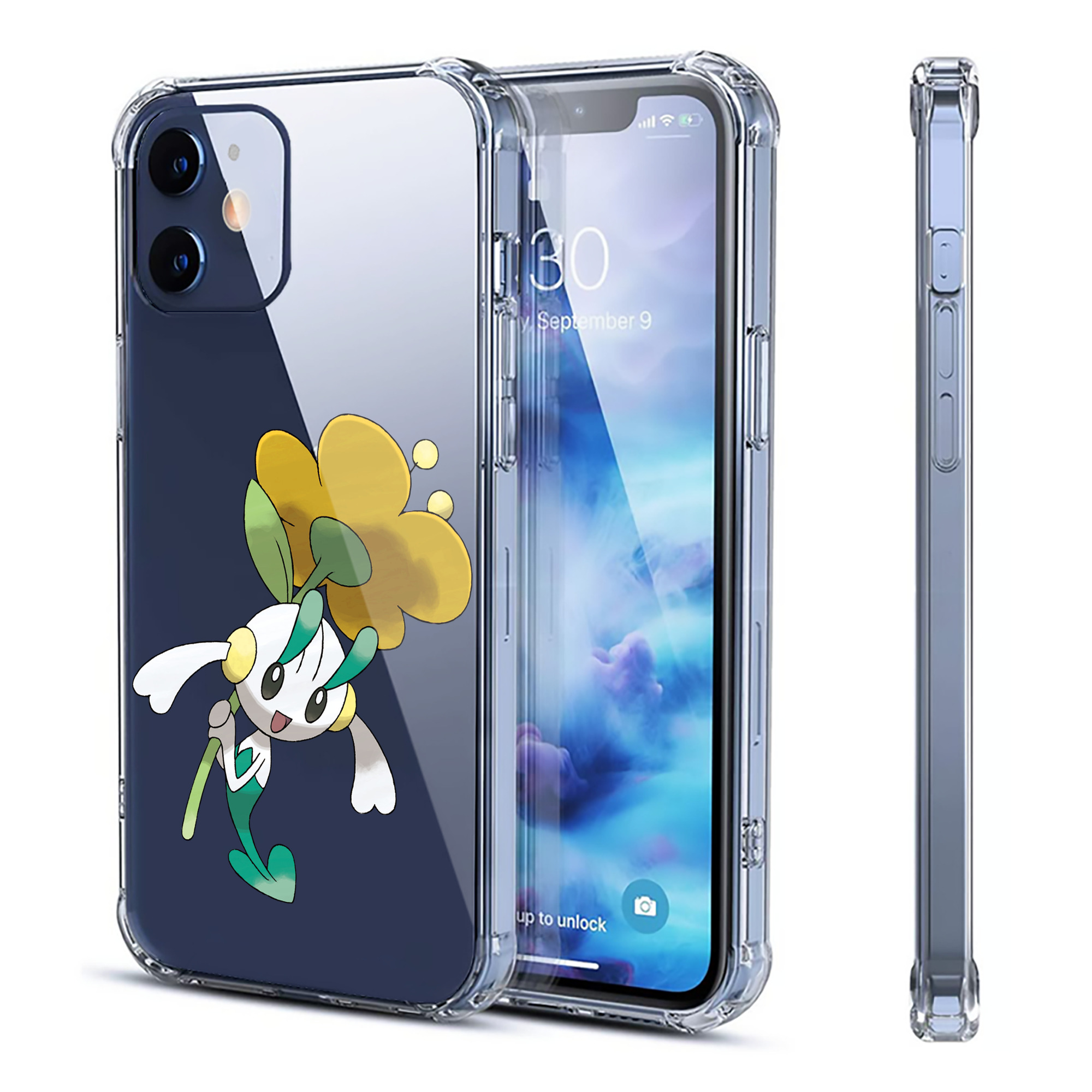 （画像用） ポケットモンスター Pokémon 【iPhone 12シリーズ対応】透明スマホケース（クリアソフトケース）